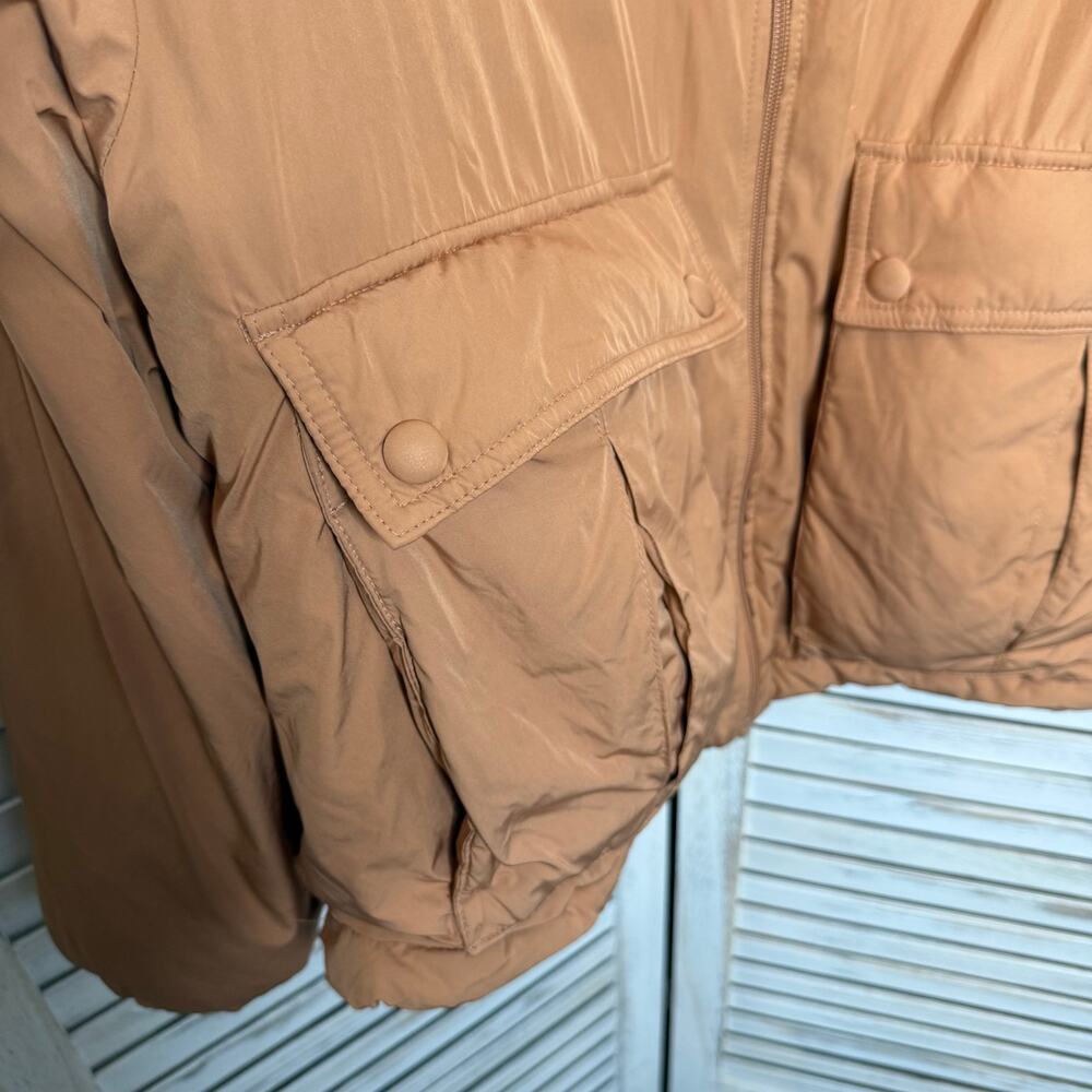 WE THE FREE PEOPLE Women's XS Oversized Duvet Bomber Jacket Doe Peach FLAW - Picture 9 of 13